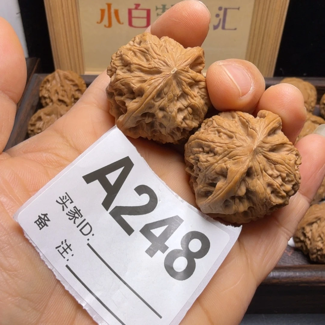 文玩核桃把件38尺野牛A248