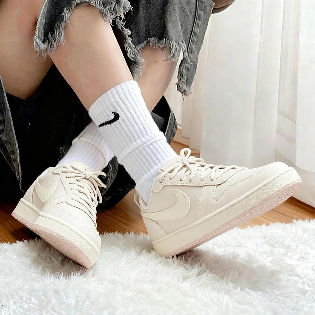 Nike耐克女鞋酷菠萝正品秋冬新COURT低帮运动休闲板鞋861533-101