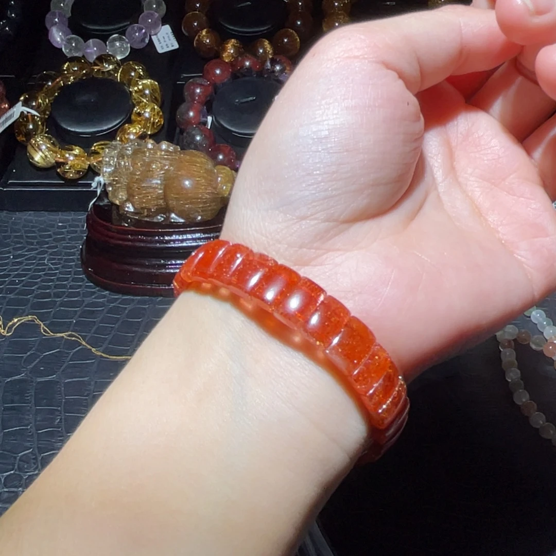 未镶嵌手链日光石金太阳手牌单圈