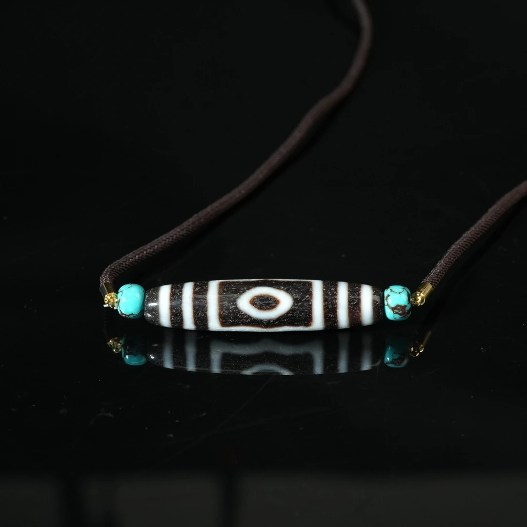 二十世纪三眼玛瑙珠项链【古珠精选】AAJJ2411304012{华豫之门}