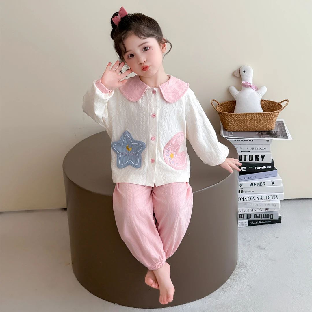 儿童睡衣春秋纯棉女童家居服女童公主可爱休闲宝宝长袖小女孩套装
