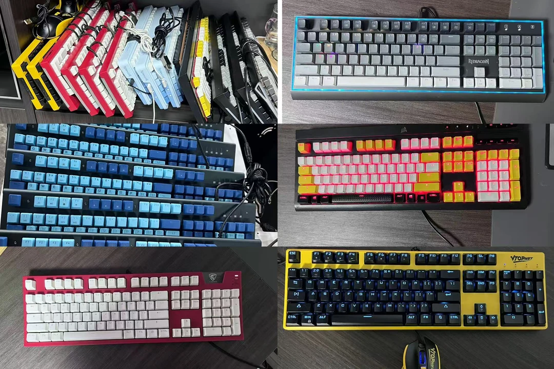 9新  电竞网吧精品有线网咖发光机械全键键盘办公通用电脑笔记本