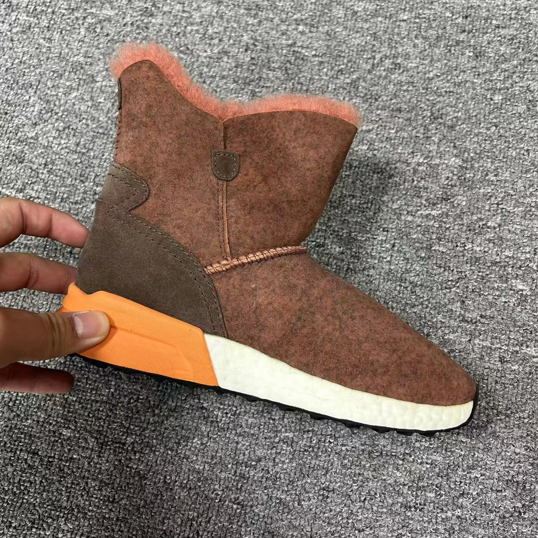 上新款时尚百搭出街撞色休闲雪地靴 F623