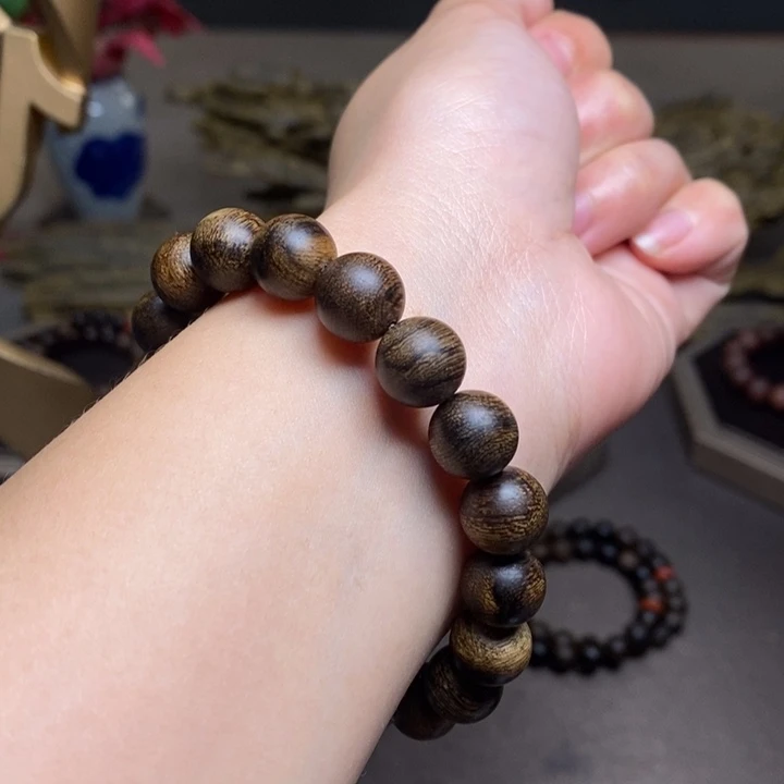 沉香手串越南芽庄瘤疤黄棋楠1.0
