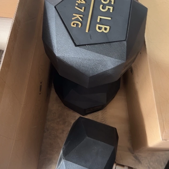 全新多边形24.7公斤哑铃一对