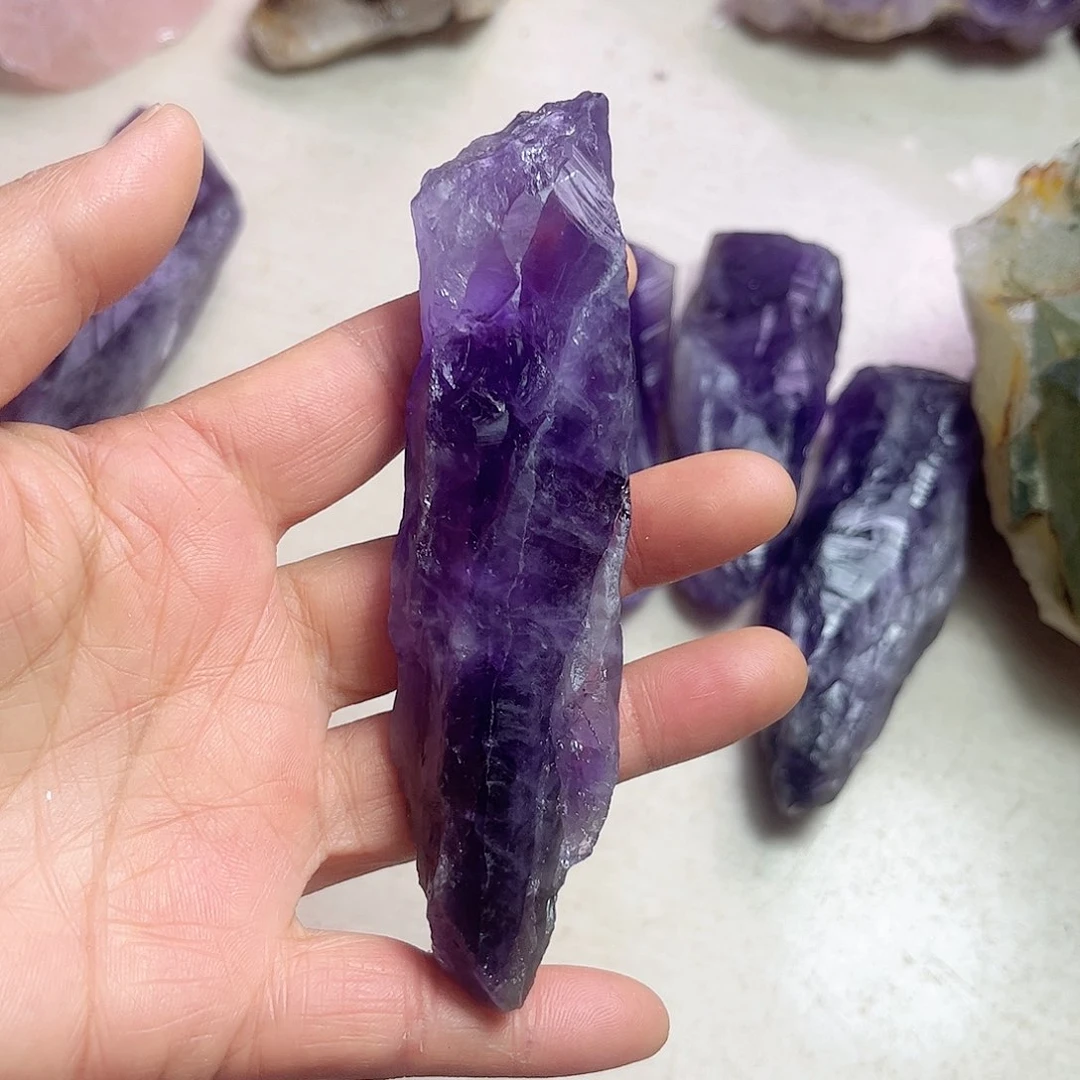 紫晶天然水晶原石未镶嵌静**和
