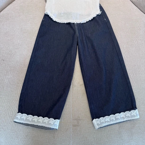 【花边牛仔裤】【夏季薄款】【九分】