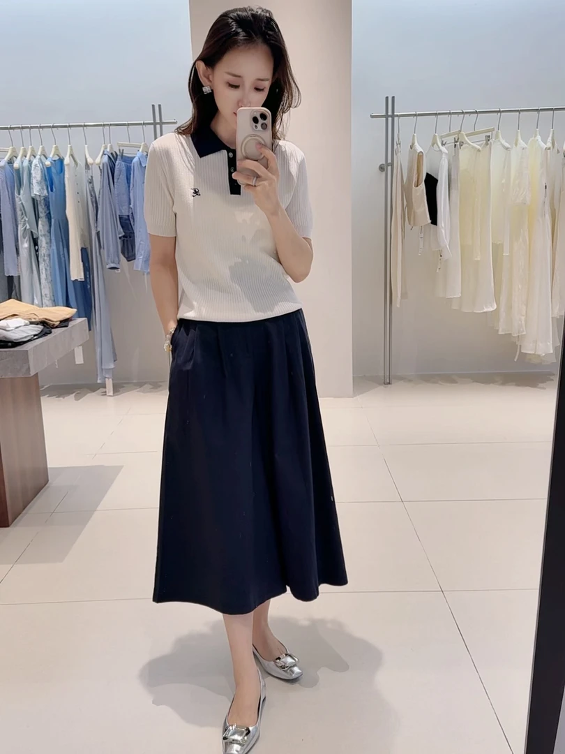 休闲裤-1G59511461-1垂感显瘦宽松八分裙裤