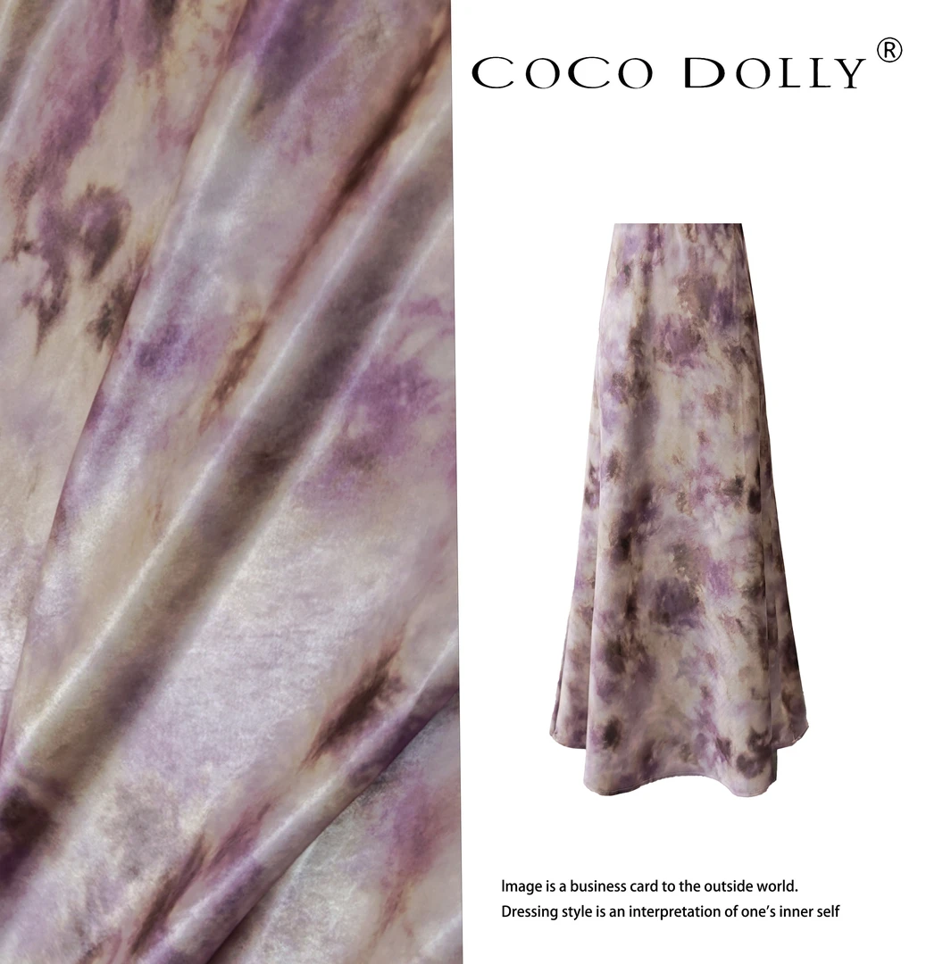 COCO DOLLY法式新款定制流光缎面半身裙气质轻奢显瘦高腰9861-1