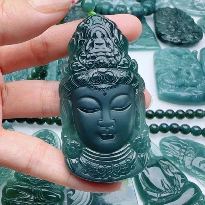 翡翠未镶嵌颈饰多样性发货天然A货翡翠