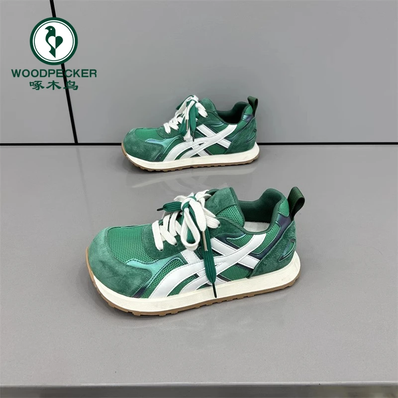 啄木鸟阿甘鞋女2025夏季新款透气网面休闲鞋子勃肯鞋百搭丑萌鞋女