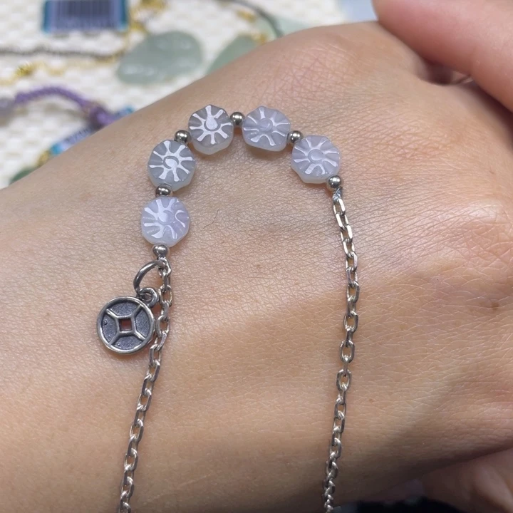 翡翠手链银S925镶嵌58999999999