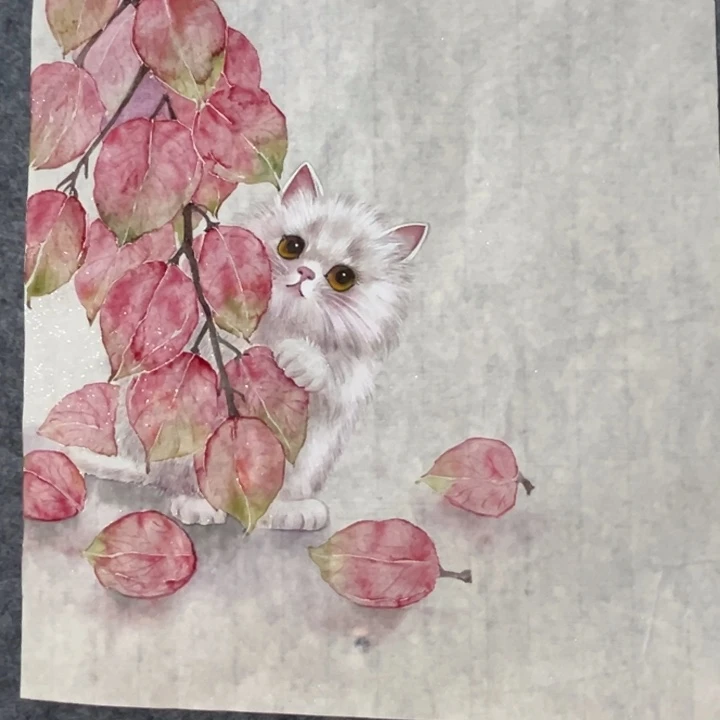 竖款大鱼书画艺术作品