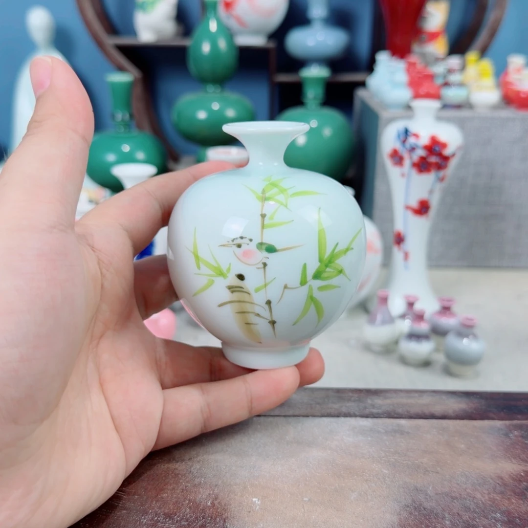 陶瓷手工小花器摆件