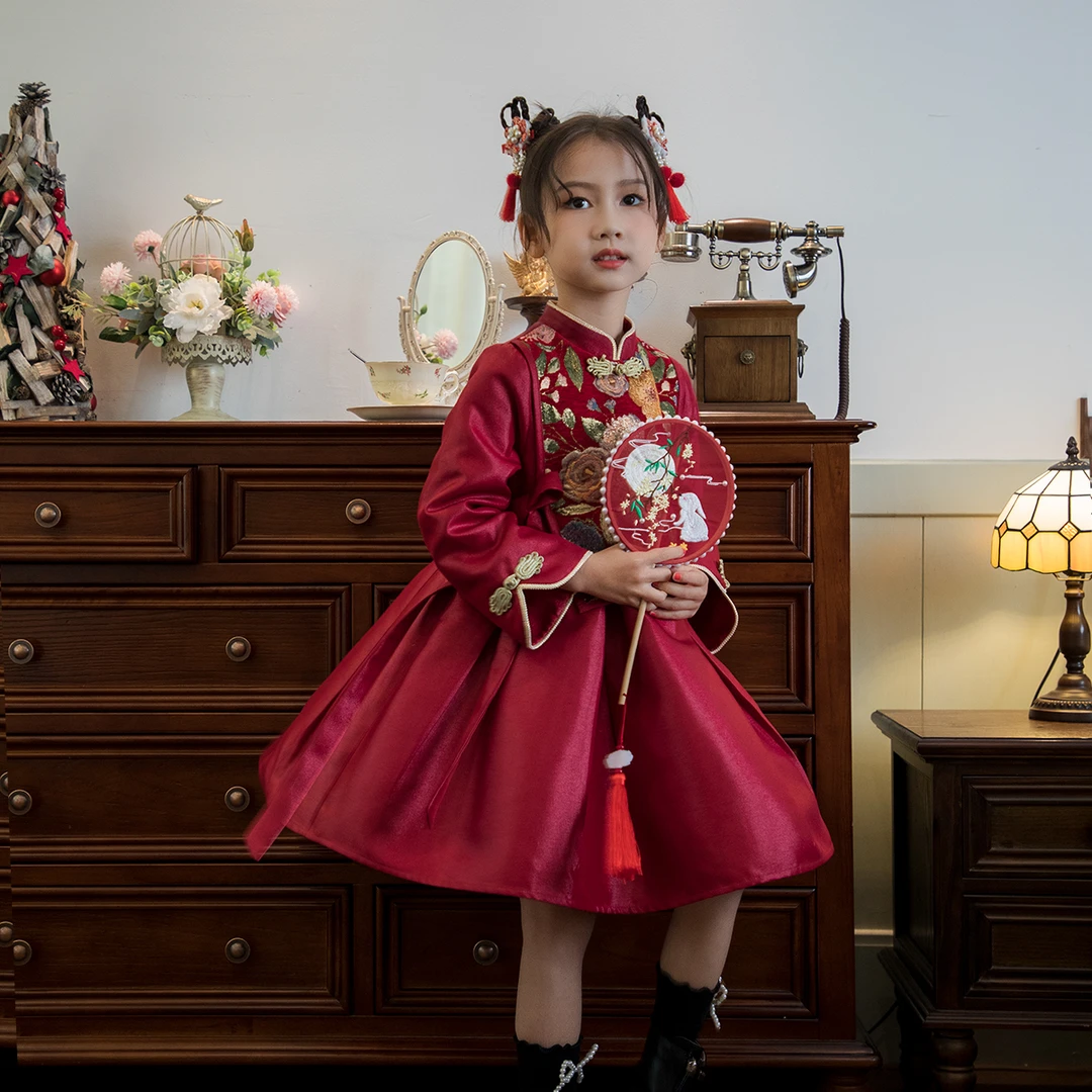 原创{良辰美景}童一密度新款过年拜年服加绒A218