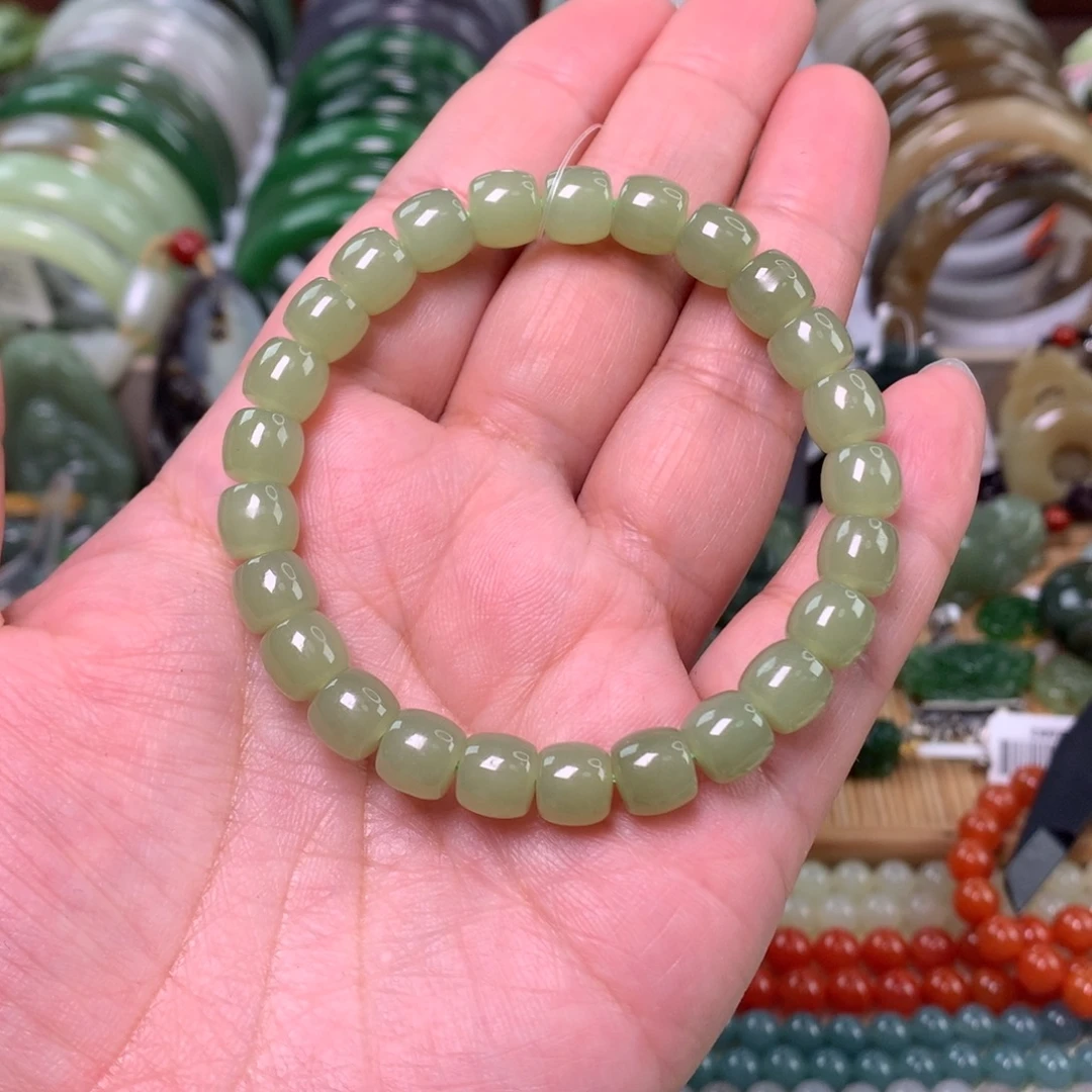 和田玉未镶嵌手链卡0.7