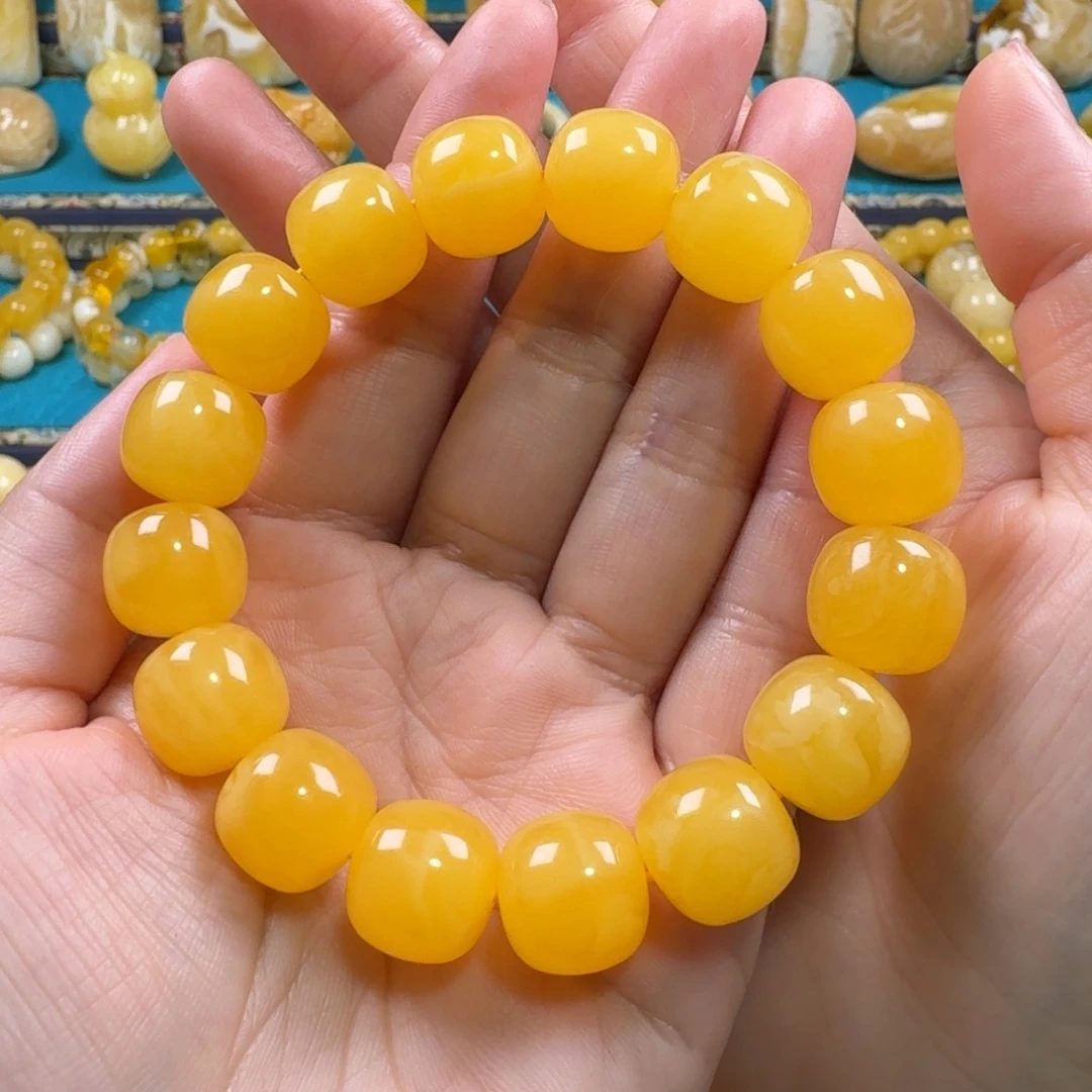 琥珀未镶嵌手链同料