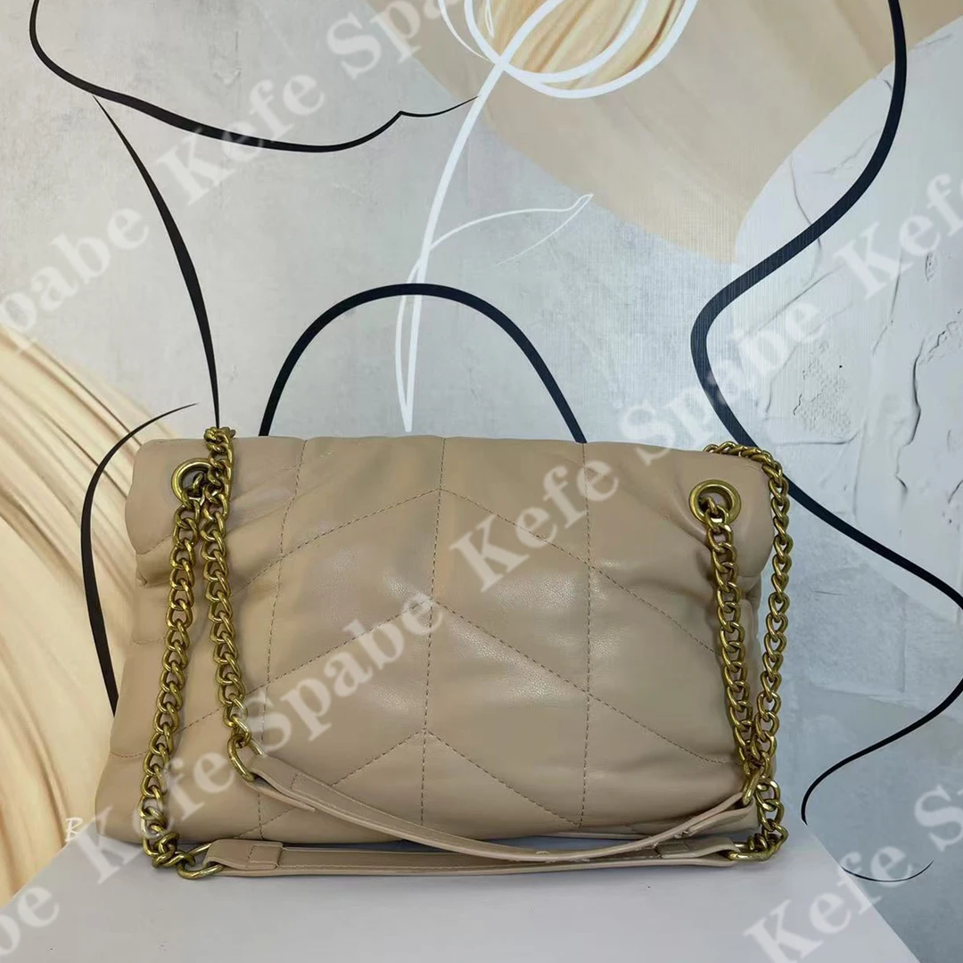 HM024Y 25新款奶茶色云朵包泡芙链条单肩斜挎包-1