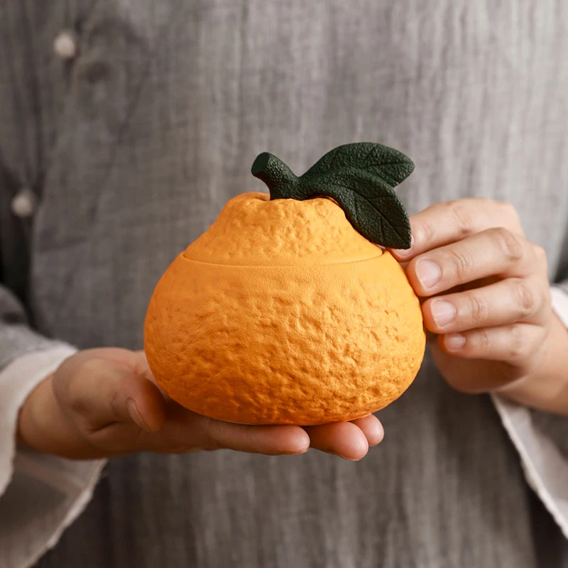 云礼茶器 创意大橘大利茶叶罐