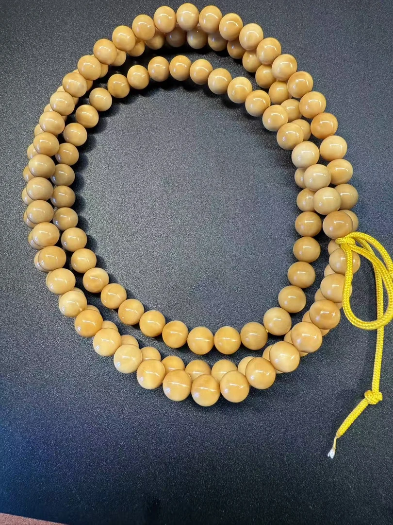 葛掌柜玩物—卡8MM圆珠龙脊菩提108佛珠中式脖挂038