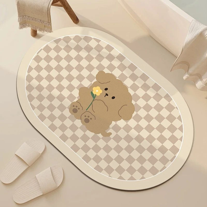 吸水地垫卫生间进户门门口垫子浴室防滑垫厕所门垫硅藻泥卫浴地毯