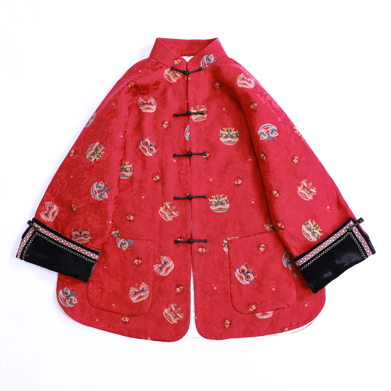 「狮来运转」乐锦坊复古百搭中国风原创设计感手工百搭女装汉服外套