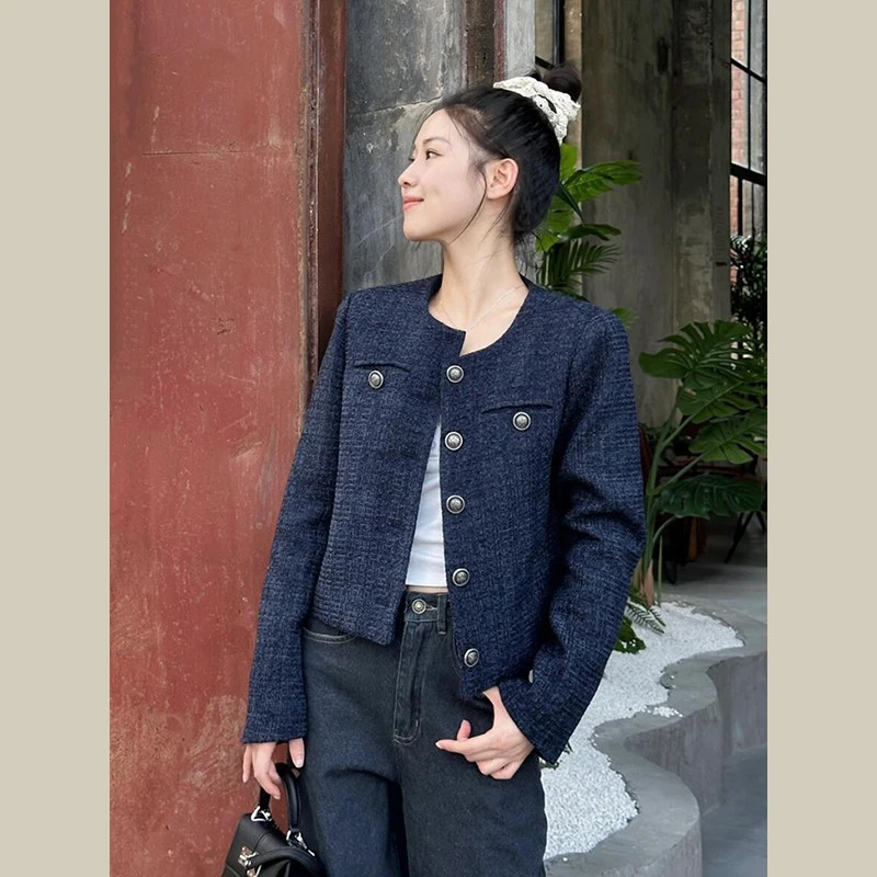 小香风外套女短款小个子2025新款开春秋季高级感长袖上衣超火春装
