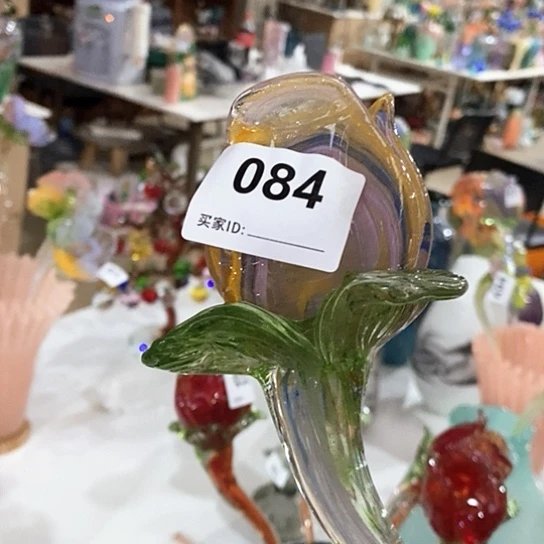 琉璃花瓶高45厘米宽6厘米