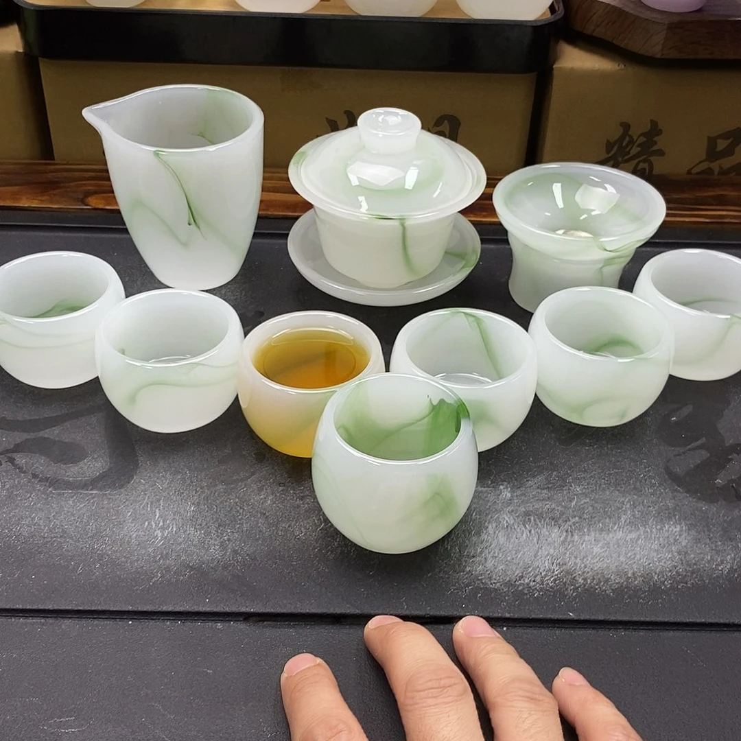 手工艺品琉璃高端琉璃 带主人杯 8个客不