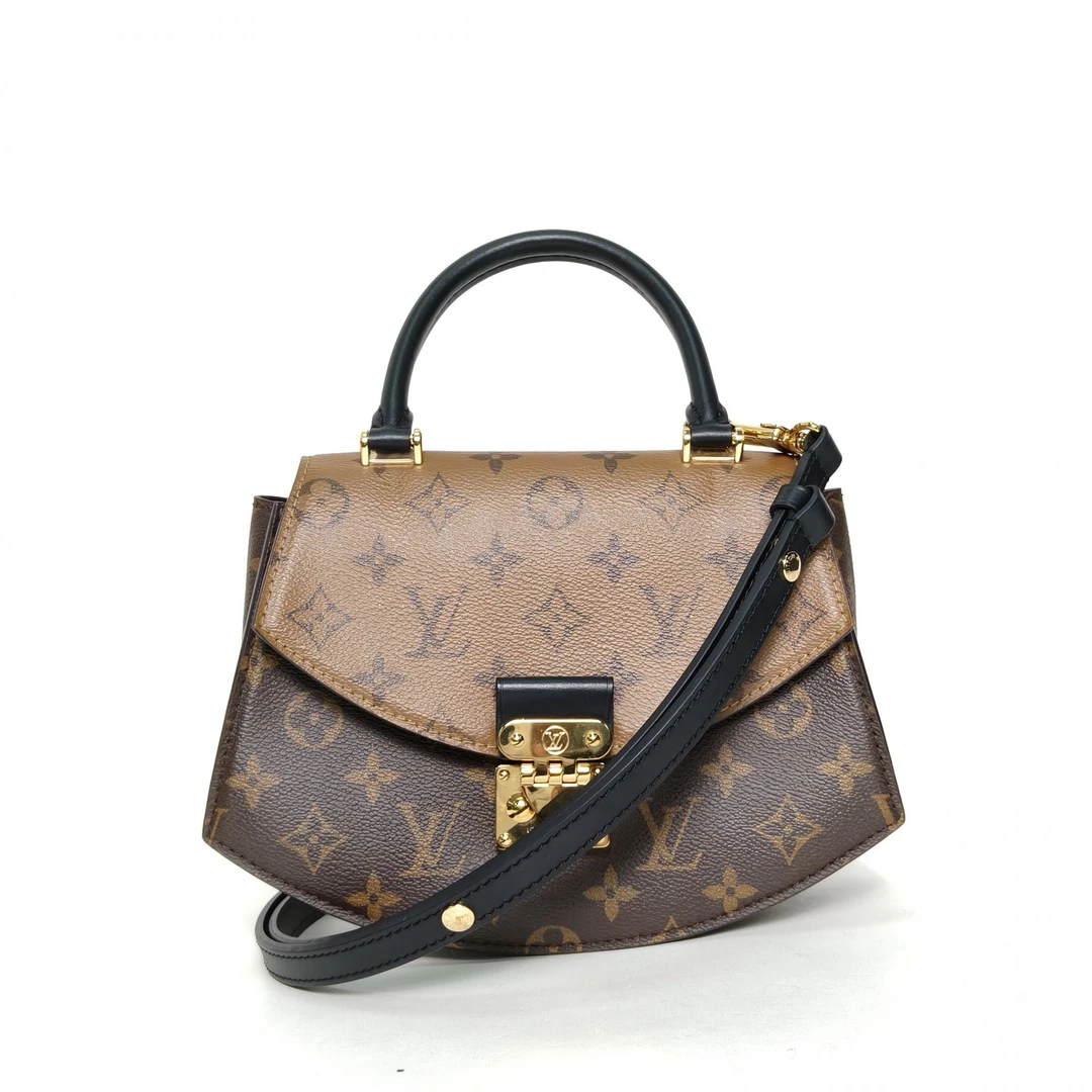 95新 LouisVuitton/路易威登 【双双】Tilsitt 扇形扇子包 拼色