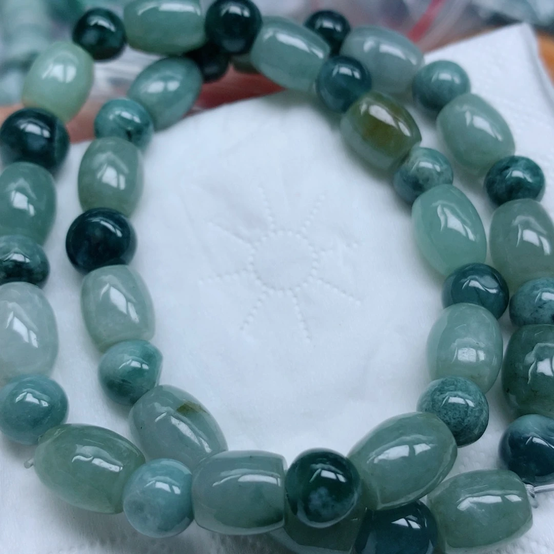 翡翠未镶嵌项链珠子翡翠