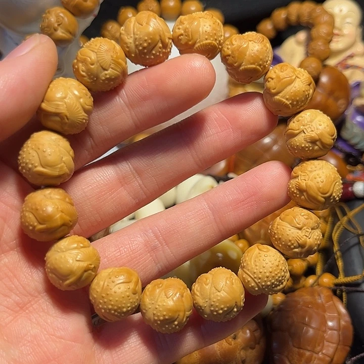 手串/手链橄榄核猴头金蟾扇子