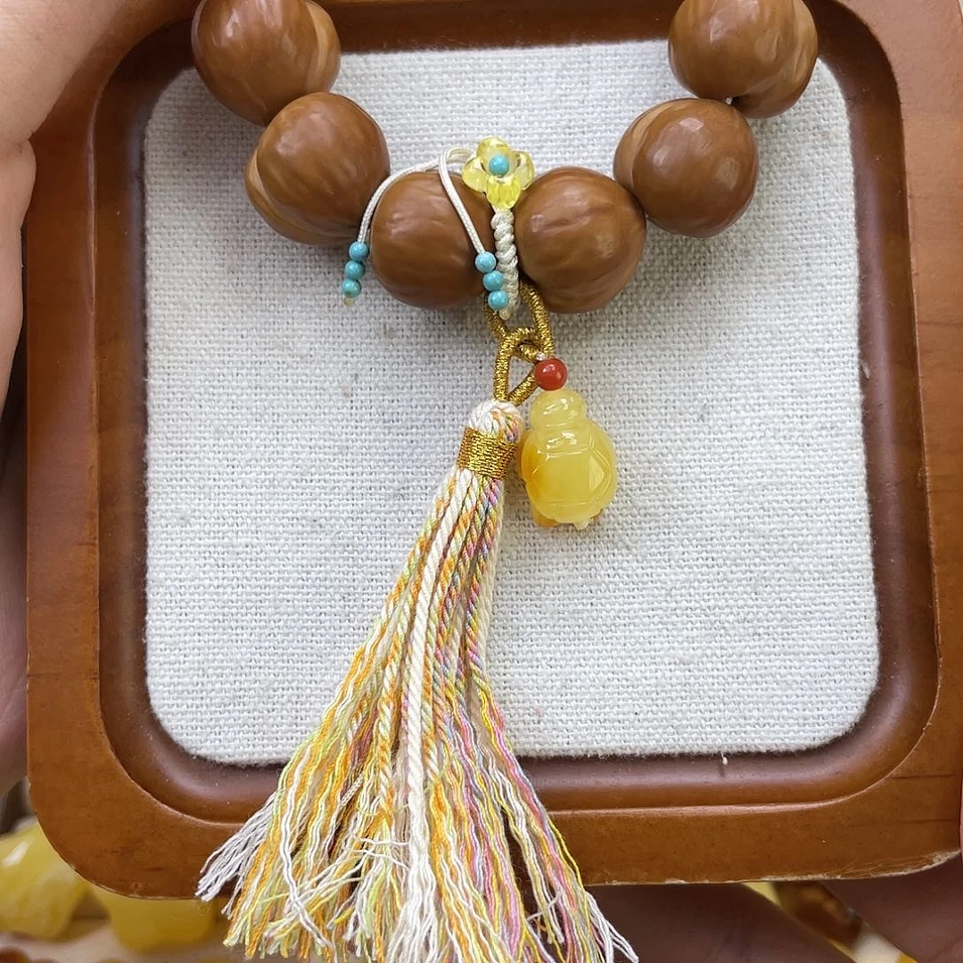 琥珀未镶嵌珠宝奇石小乌龟流苏（不含串