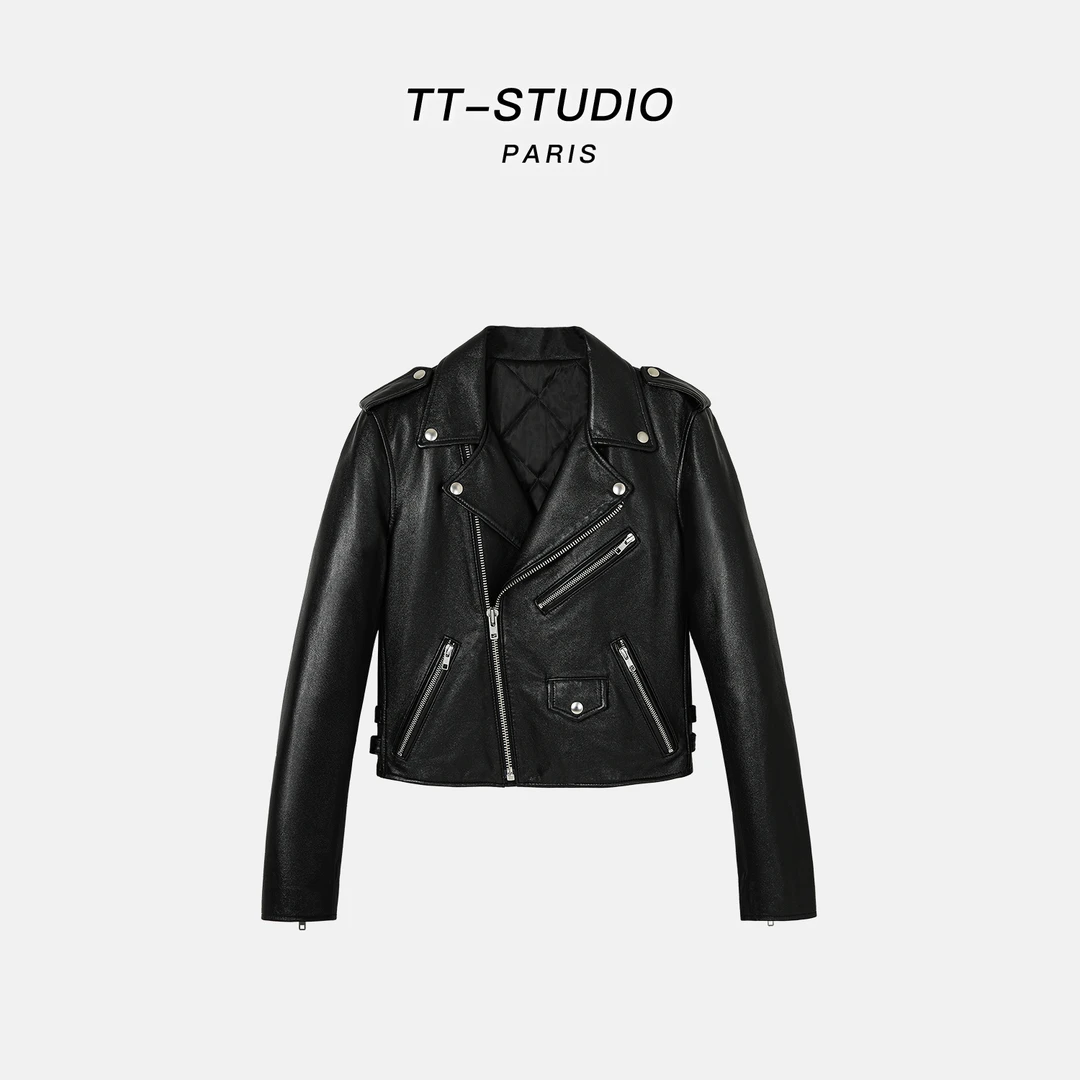 MCOMINILIVES【机车皮衣】新西兰进口绵羊皮轻奢高定皮衣TT-LZ0760