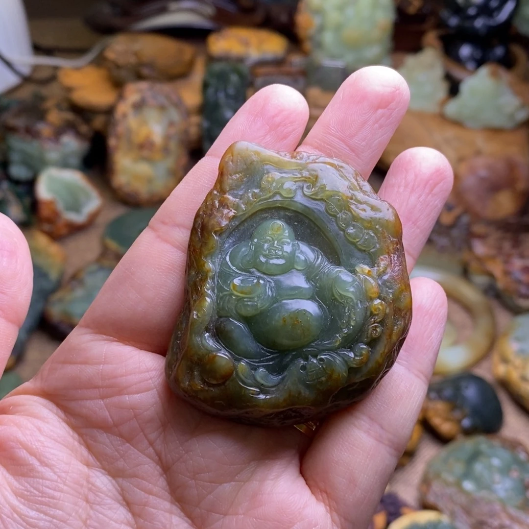 岫岩河磨玉（透闪石质玉）未镶嵌挂件