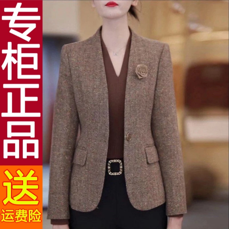 2025春季款时尚洋气减龄百搭气质女士小西装外套