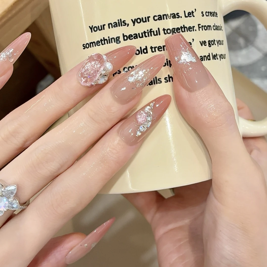 郭小双穿戴甲【桃月】全华版手工穿戴甲10片盒装-H31095