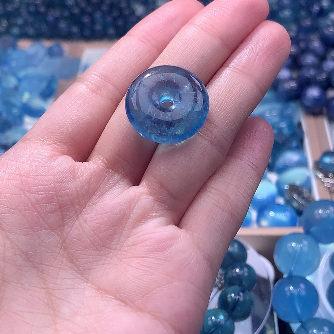 未镶嵌手串海蓝宝石一颗 180元 叠拍2件