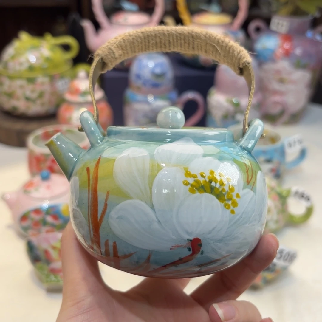 景德镇手绘高温釉下彩陶瓷茶具