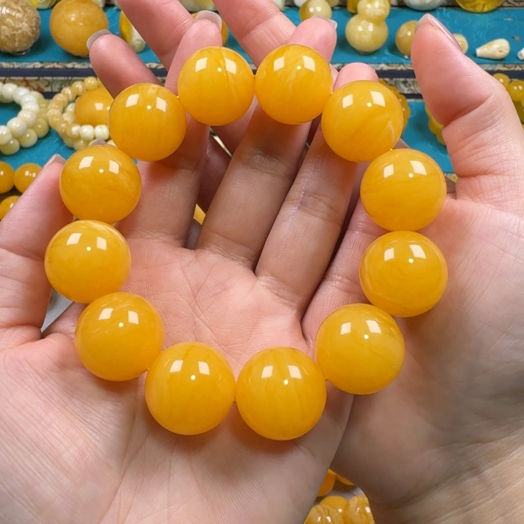 手链琥珀未镶嵌同料