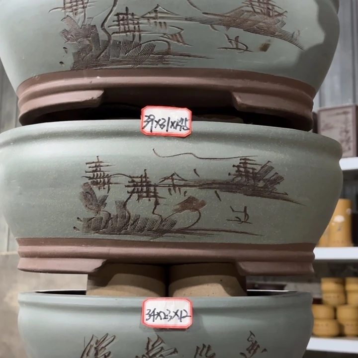 紫砂花盆   100-3。