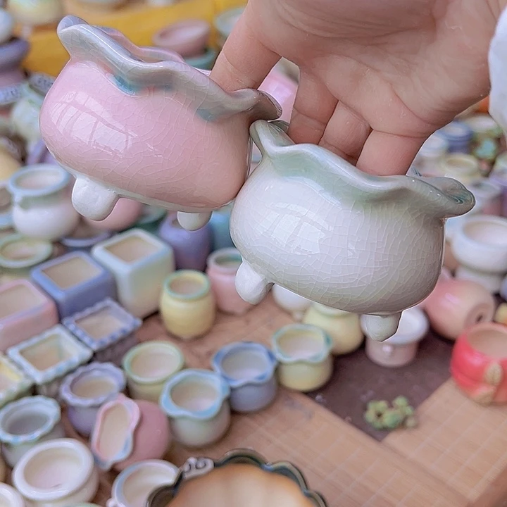 红陶陶瓷花盆当场满12包邮