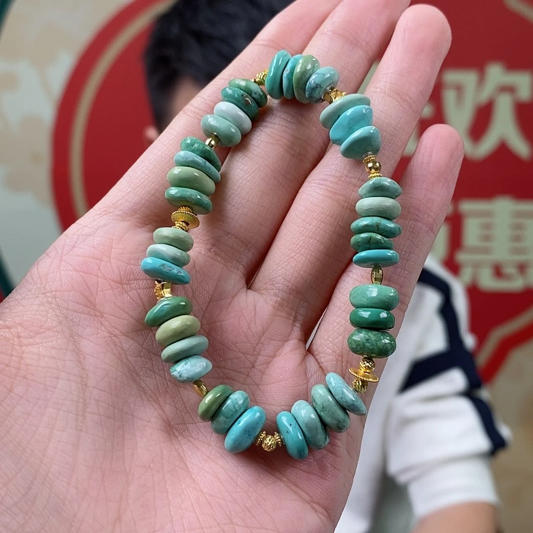 绿松石18K金镶嵌珠宝奇石