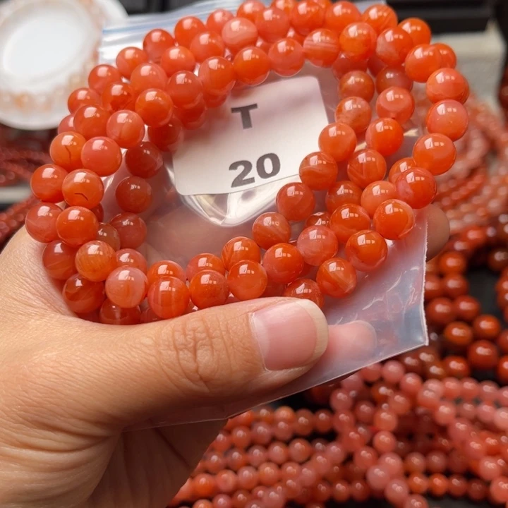 南红玛瑙未镶嵌多样性发货默认微瑕称重8mm