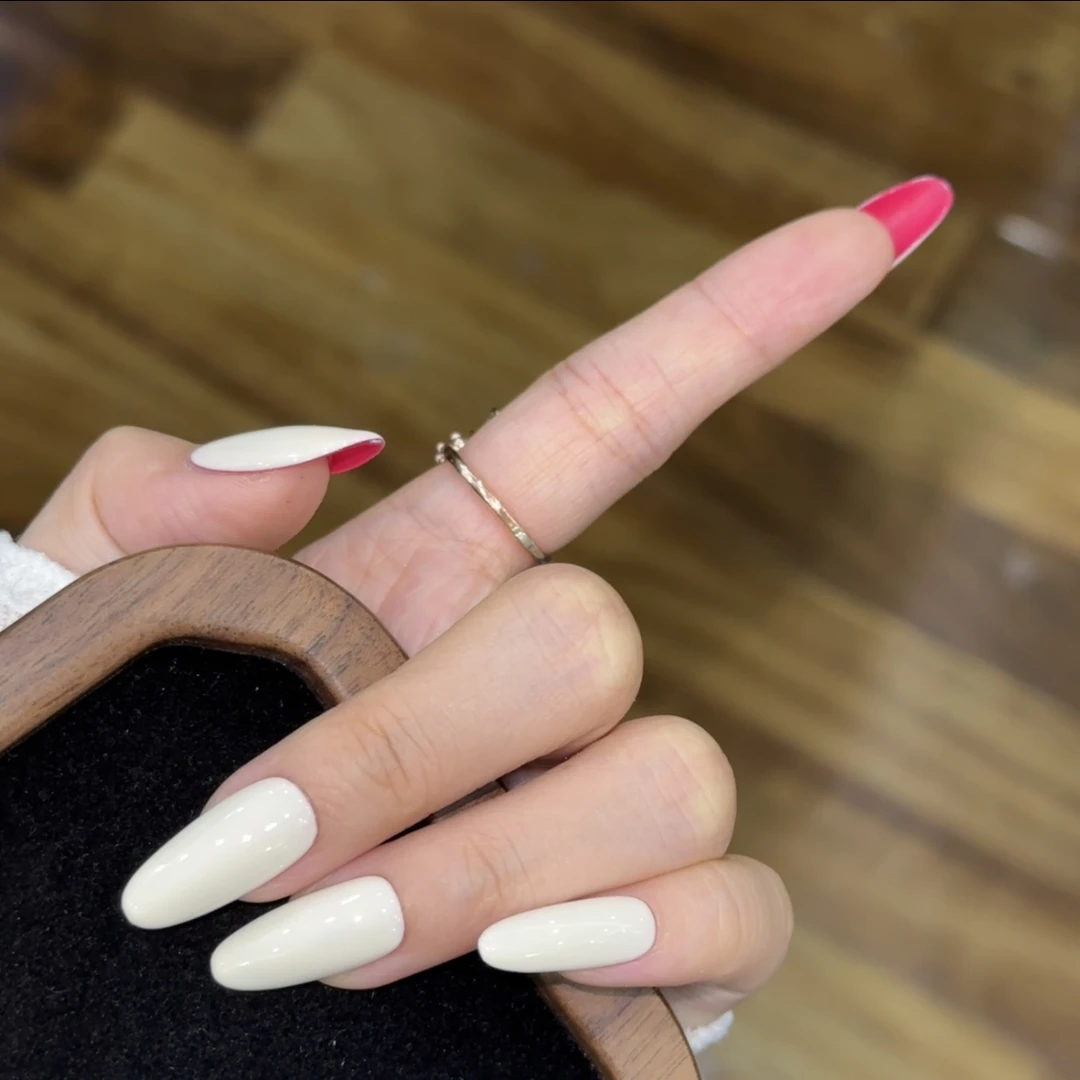 火龙果奶皮 纯手工定制穿戴甲美甲成品美甲贴片10片