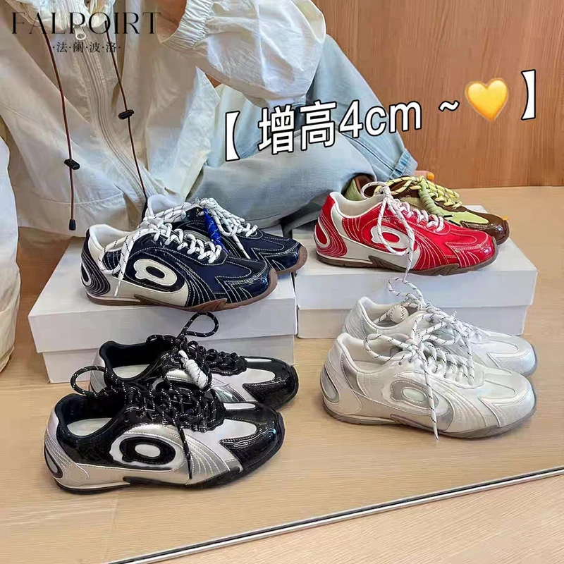 FALPOIRT复古百搭棒球德训鞋女2025秋新款赛车阿甘鞋透气软底软面