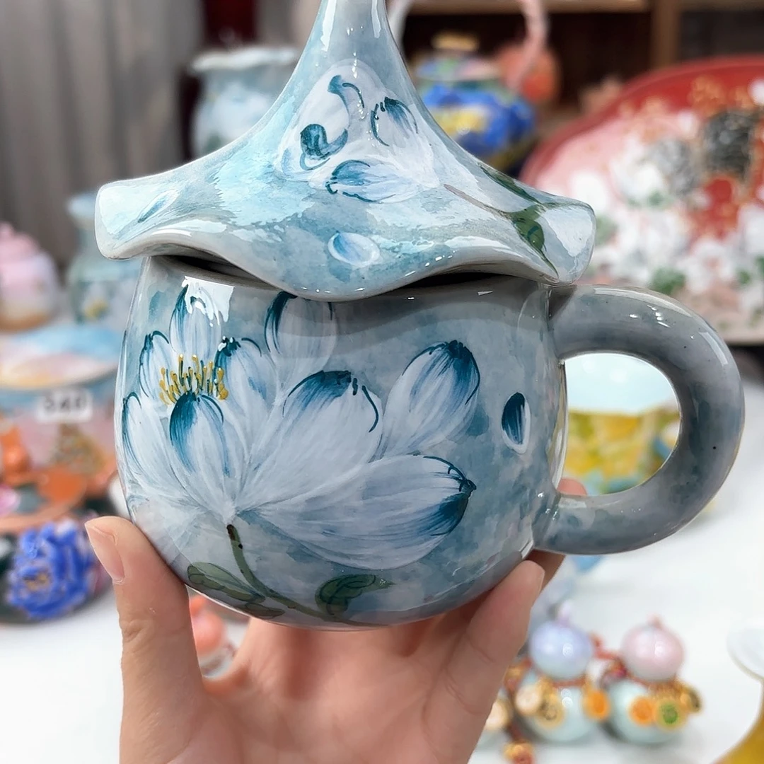 景德镇手绘高温釉下彩陶瓷茶具
