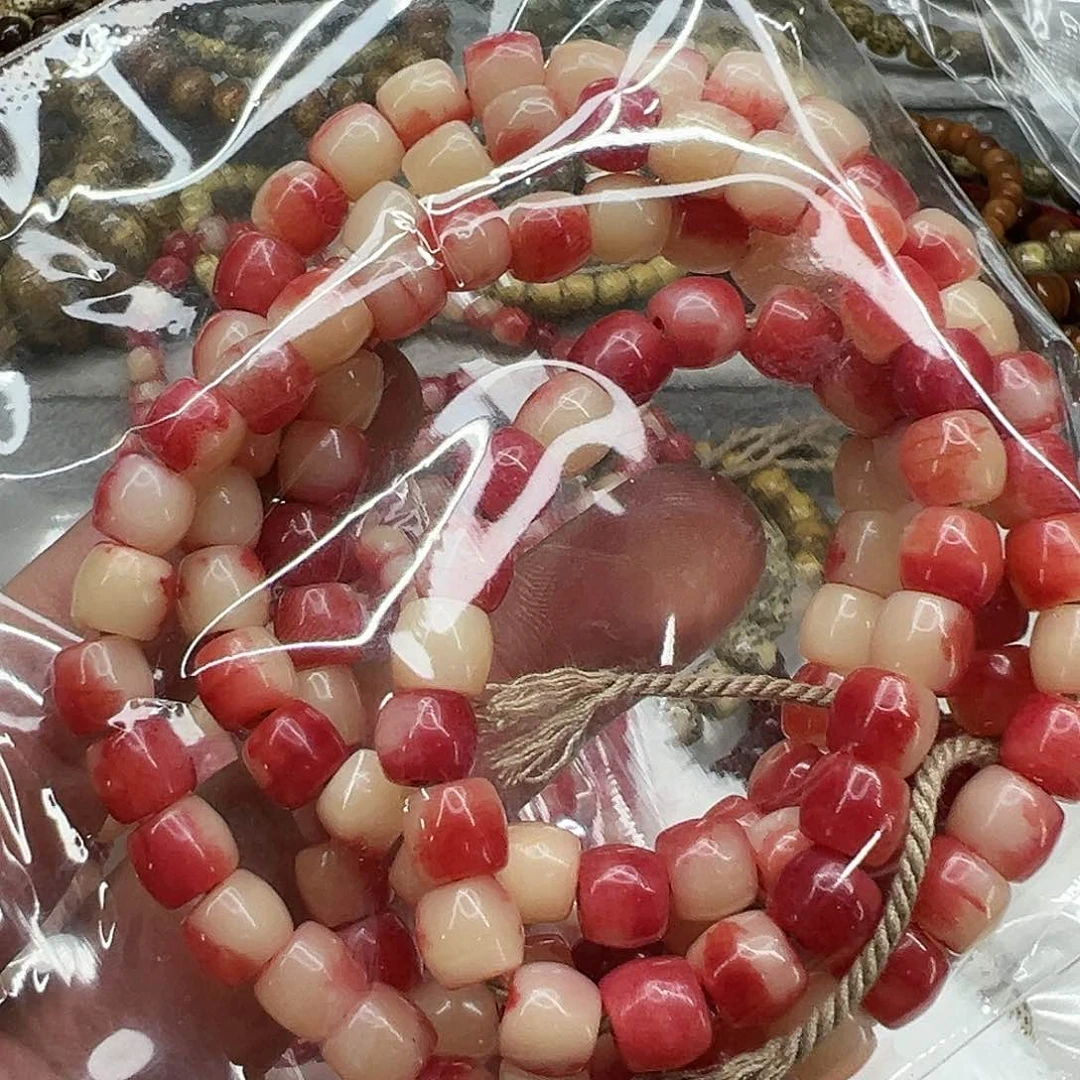 驼骨手串/手链147红驼骨8×7直切108有粽裂