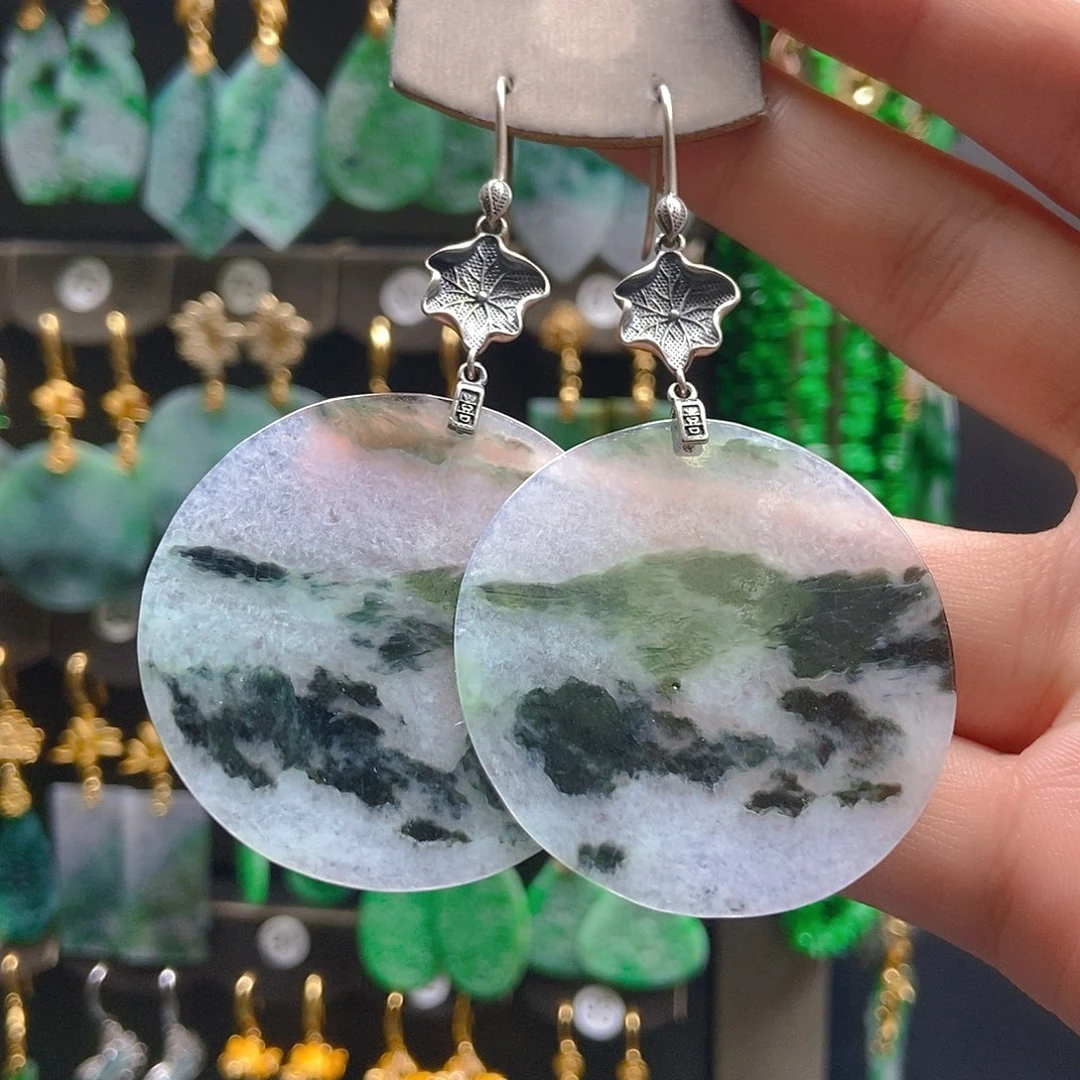 翡翠未镶嵌耳饰翡翠