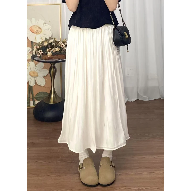 流光裙/长75cm」波光粼粼~优雅千金风！温柔气质百搭半身裙K158